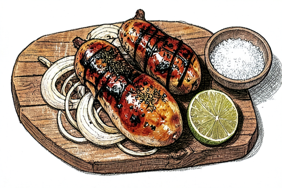 Курица Pollo Asado с грилём в аэрогриле и луком