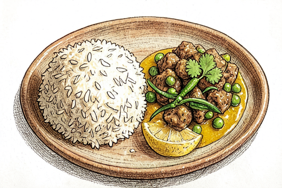Кима с горошком и рисом