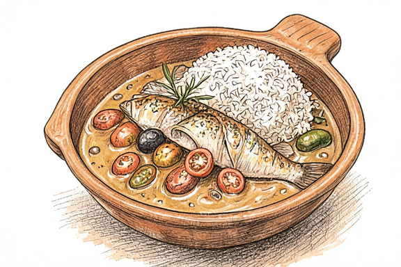 Рыба по-веракрусски с рисом
